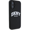 DKNY Silicone White Printed Logo MagSafe iPhone 16 Case - Black - (DK000273-0)