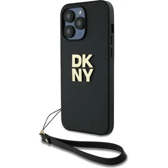 DKNY Wrist Strap Stock Logo case for iPhone 14 Pro Max - black - (DK000187-0)