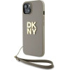 DKNY Wrist Strap Stock Logo case for iPhone 15 / 14 / 13 - beige - (DK000192-0)