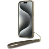 DKNY Wrist Strap Stock Logo case for iPhone 15 Pro - beige - (DK000194-0)