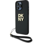 DKNY Wrist Strap Stock Logo case for iPhone 15 Pro Max - black - (DK000191-0)
