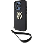 DKNY Wrist Strap Stock Logo case for iPhone 15 Pro - black - (DK000190-0)