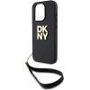 DKNY Wrist Strap Stock Logo case for iPhone 15 Pro - black - (DK000190-0)