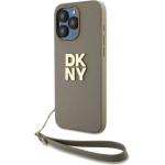 DKNY Wrist Strap Stock Logo case for iPhone 15 Pro Max - beige - (DK000195-0)