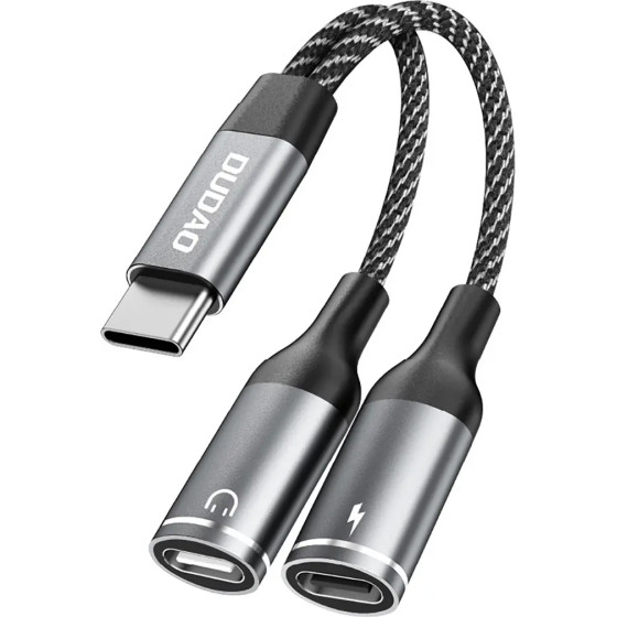 Dudao 2in1 USB-C Adapter - Gray - (L13C+)