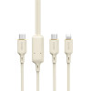 Dudao 2in1 cable USB-C - USB-C / Lightning 100W 1.2m - beige - (L7SF)