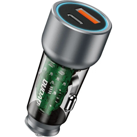 Dudao 30W USB-A / USB-C Car Charger - Gray - (R4T)