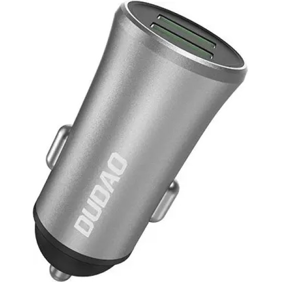 Dudao 3.4A smart car charger 2x USB silver (R6S silver) - (Dudao Car Charger R6S Silver)