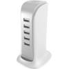 Dudao 5x USB charger with built-in EU power cable white (A5EU) - (A5_EU)