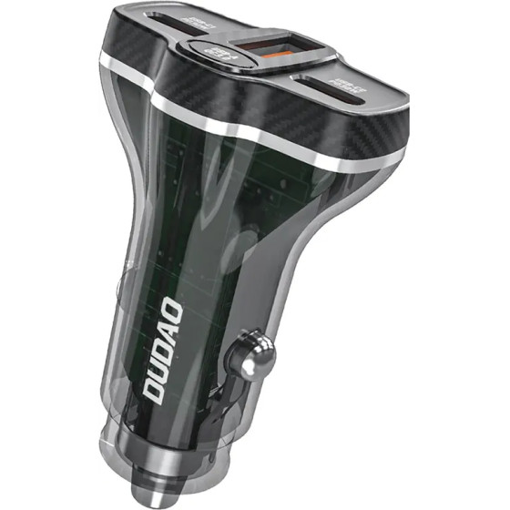 Dudao 78W Car Charger USB-C PD / 2xUSB-A QC - Black - (R78)