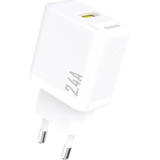 Dudao A23 2.4A USB-A Charger - White - (A23-white)