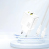 Dudao A26T GaN 25W USB-A, USB-C Charger - White - (A26T-white)