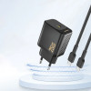Dudao A27 25W GaN USB-C Wall Charger - Black - (A27-black)