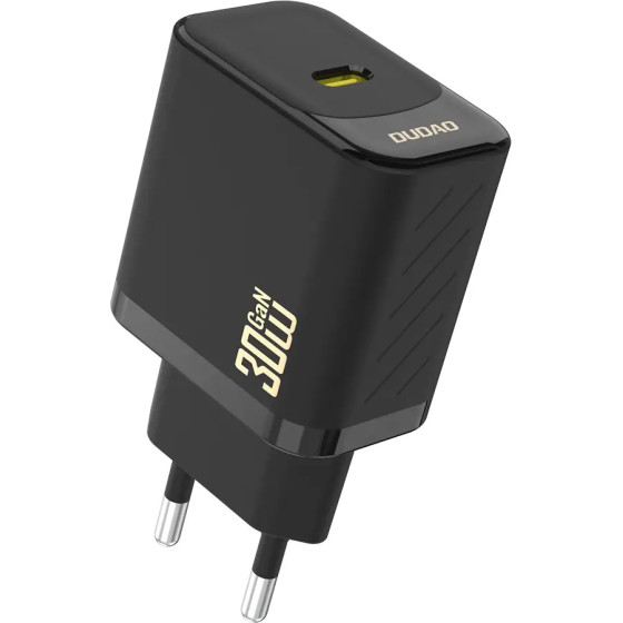 Dudao A27P 30W PD GaN USB-C Wall Charger - Black - (A27P-black)