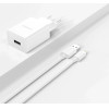 Dudao A4EU USB-A 2.1A wall charger - white + USB-A - Lightning cable - (A4EUL)