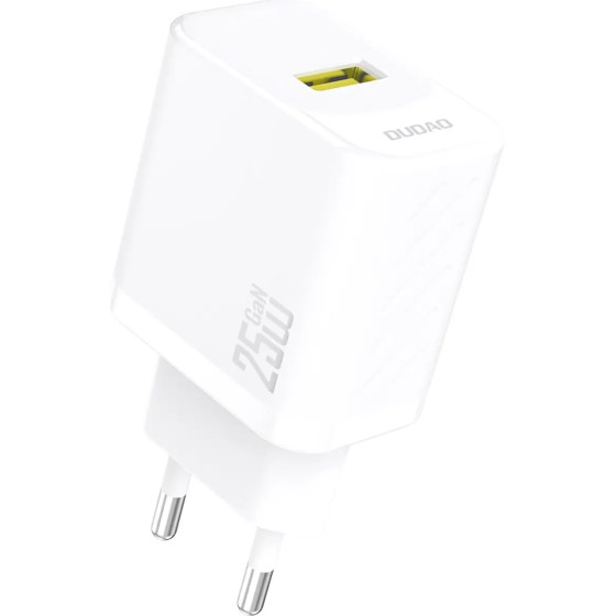 Dudao A27S 25W GaN USB-A Charger - White - (A27S-white)
