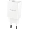 Dudao A4EU USB-A 2.1A wall charger - white + USB-A - USB-C cable - (A4EUT)
