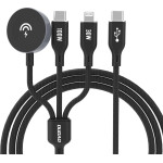 Dudao Apple Watch PD 100W 3in1 Charger Cable: USB-C Lightning 1.2m - Black - (A12Max+)