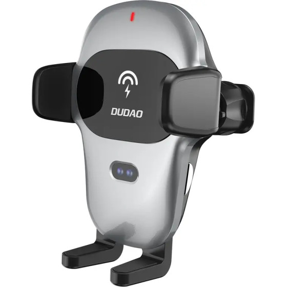 Dudao Automatic Car Holder with Built-in Qi 15W Wireless Charger Gray (F20xs) - (F20xs-gray)