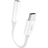 Dudao audio adapter headphone adapter from USB Type C to mini jack 3.5 mm white (L16CPro white) - (Dudao L16CPro Data Cable white)