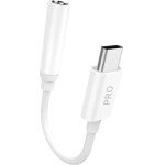 Dudao audio adapter headphone adapter from USB Type C to mini jack 3.5 mm white (L16CPro white) - (Dudao L16CPro Data Cable white)