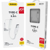 Dudao audio adapter headphone adapter from USB Type C to mini jack 3.5 mm white (L16CPro white) - (Dudao L16CPro Data Cable white)