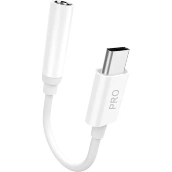 Dudao audio adapter headphone adapter from USB Type C to mini jack 3.5 mm white (L16CPro white) - (Dudao L16CPro Data Cable white)