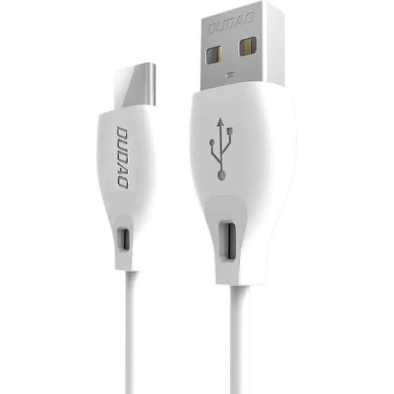 Dudao cable USB Type C 2.1A 1m white (L4T 1m white) - (Dudao Cable L4T (Type-c) 1M)