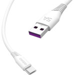 Dudao cable USB / USB Type C 5A cable 2m white (L2T 2m white) - (Dudao Cable L2T 2M (Type-c))