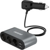 Dudao car charger 2x USB / 3x cigarette lighter splitter black - (R1Pro black)