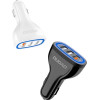 Dudao car charger quick charge Quick Charge 3.0 QC3.0 2.4A 18W 3x USB white (R7S white) - (Dudao Car Charger R7S White)