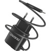 Dudao charger 2x USB with built-in 12W Lightning cable black (A2ProL black) - (A2PRO_Lightning_black)