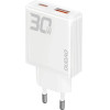 Dudao GaN 30W USB-A / USB-C Wall Charger - White - (A30EU)