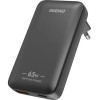 Dudao GaN A65Q 65W USB-A / USB-C PD Ultra-Thin Wall Charger - Black - (A65Q black)