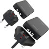 Dudao GaN A65Q 65W USB-A / USB-C PD Ultra-Thin Wall Charger - Black - (A65Q black)