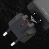 Dudao GaN A65Q 65W USB-A / USB-C PD Ultra-Thin Wall Charger - Black - (A65Q black)