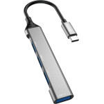 Dudao HUB 4in1 USB-C - 4x USB-A (3 x USB2.0 / USB3.0) 6.3cm black - (A16T)