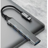 Dudao HUB 4in1 USB-C - 4x USB-A (3 x USB2.0 / USB3.0) 6.3cm black - (A16T)