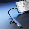 Dudao HUB 4in1 USB-C - 4x USB-A (3 x USB2.0 / USB3.0) 6.3cm black - (A16T)