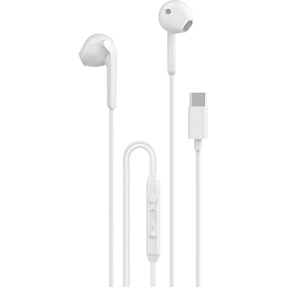 Dudao In-Ear Wired USB-C Headphones 1.2m - White - (X3C)