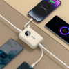 Dudao K14 10000mAh power bank with USB-C / Lightning cables - beige - (K-14 beige)
