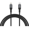 Dudao L3CL USB-C - Lightning 30W 2m Braided Cable - Black - (L3CL 2m)