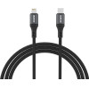 Dudao L3CL USB-C - Lightning 30W Braided Cable 1.2m - Black - (L3CL 1,2m)