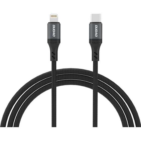 Dudao L3CL USB-C - Lightning 30W Braided Cable 1.2m - Black - (L3CL 1,2m)