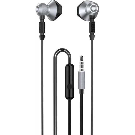 Dudao Metal Wired Earbuds 3.5mm Mini Jack Gray (X2C-Gray) - (X2C-Grey)
