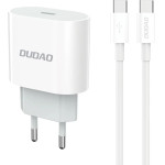 Dudao PD 20W USB-C Wall Charger with Cable - White - (A14EUC)