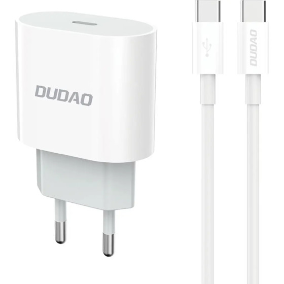 Dudao PD 20W USB-C Wall Charger with Cable - White - (A14EUC)