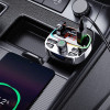 Dudao Transmitter with PD25W Bluetooth 5.3 RGB Charging Ports - Black and Silver - (R2PRO+)