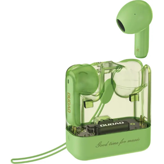 Dudao U18Pro Bluetooth 5.3 TWS wireless headphones - green - (Dudao transparent TWS green)