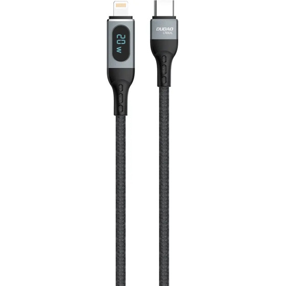 Dudao USB Type C - Lightning cable fast charging PD 20W 1m black - (L7MaxL)